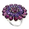 Image 2 : Natural Rhodolite Garnet & Amethyst Ring