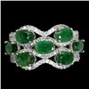 Image 1 : Natural Forest Green Emerald Ring