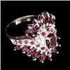 Image 3 : Natural Oval Marquise Rhodolite Garnet Ruby Ring