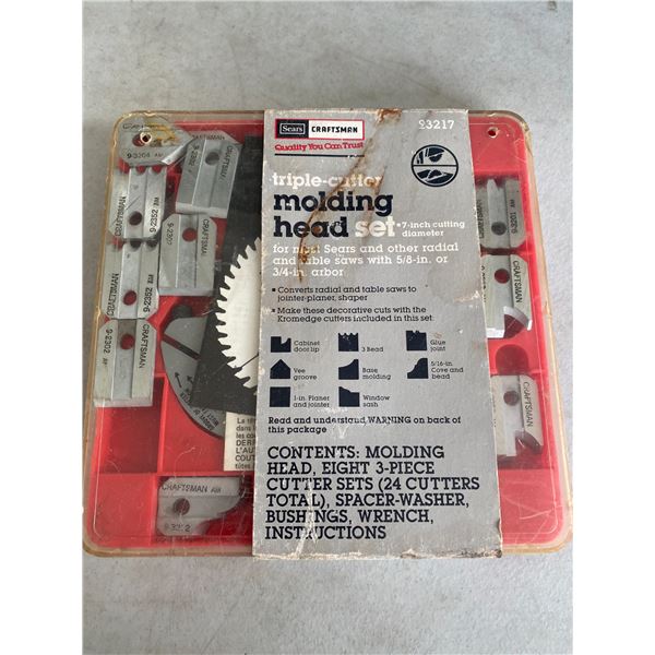 Craftsman triple cutter moulding head set