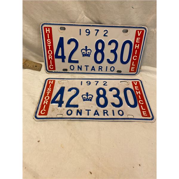 Historic vehicle license plates
