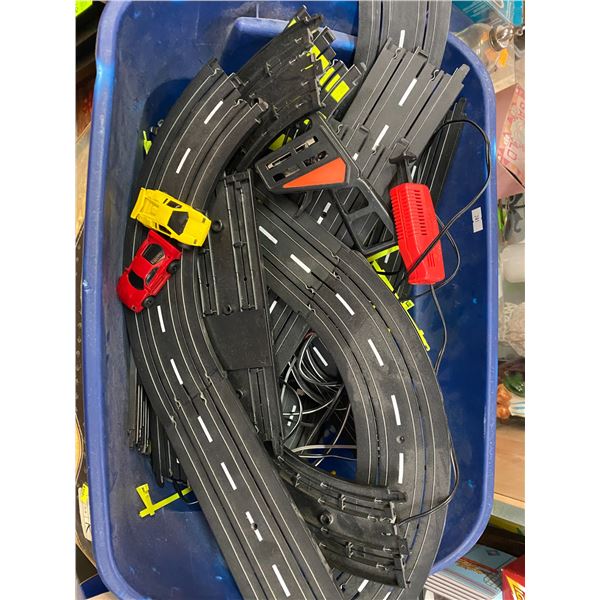 Bin tracks, controllers and cars