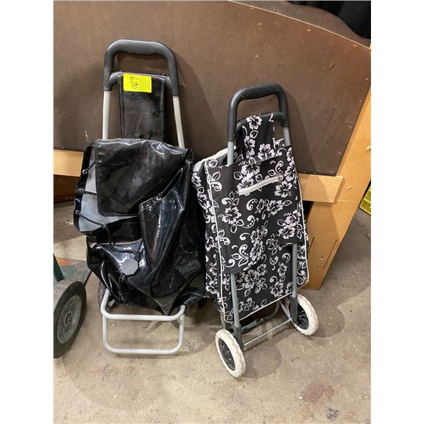 Two rolling carts