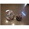Image 2 : 2 x Globular Glass Decorations