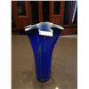 Image 1 : Large Blue Painted Glass Vase