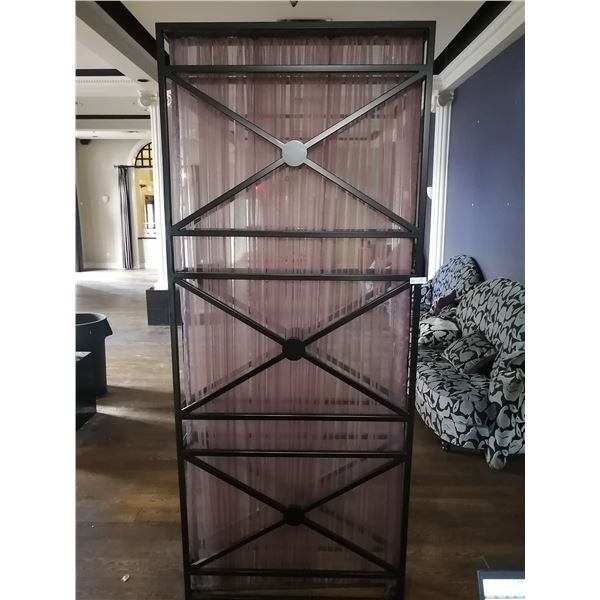 Large Metal Screen w/ Transparent Curtain