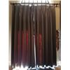 Image 1 : 2 x Brown Curtains w/ Curtain Rod, Pull Cord, and Attachment Rings