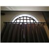 Image 2 : 2 x Brown Curtains w/ Curtain Rod, Pull Cord, and Attachment Rings