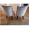 Image 2 : 2 x Upholstered High-Backed Decorative Dining Chairs