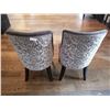 Image 2 : 2 x Upholstered High-Backed Decorative Dining Chairs