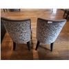 Image 2 : 2 x Upholstered High-Backed Decorative Dining Chairs