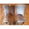 Image 1 : 2 x Upholstered High-Backed Decorative Dining Chairs