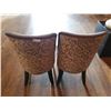Image 2 : 2 x Upholstered High-Backed Decorative Dining Chairs
