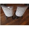 Image 2 : 2 x Upholstered High-Backed Decorative Dining Chairs