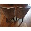 Image 2 : 2 x Upholstered High-Backed Decorative Dining Chairs