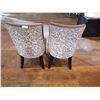 Image 2 : 2 x Upholstered High-Backed Decorative Dining Chairs