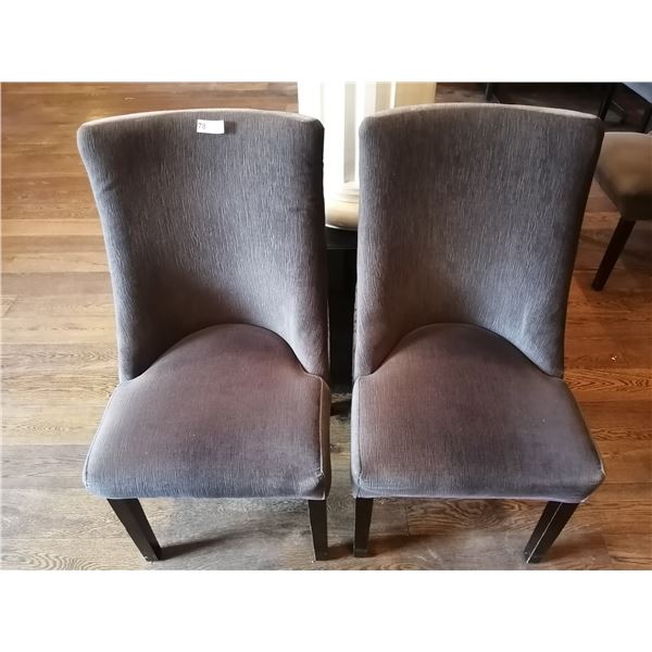 2 x Upholstered High-Backed Decorative Dining Chairs