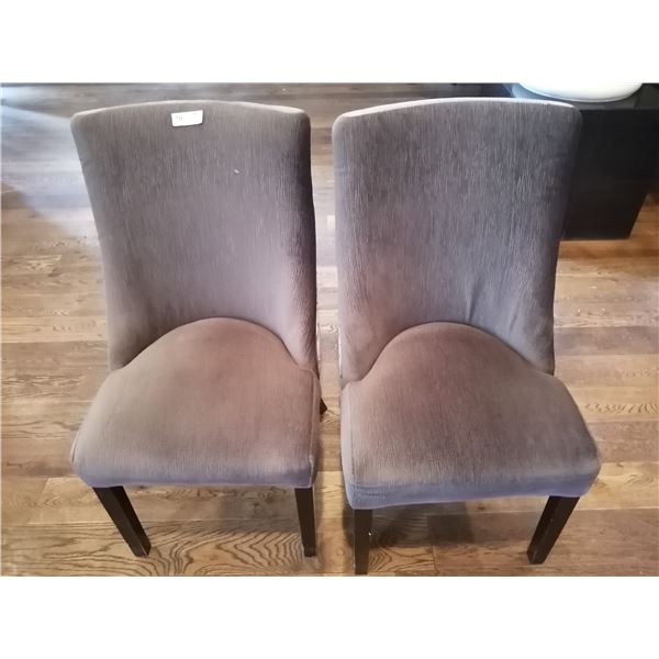 2 x Upholstered High-Backed Decorative Dining Chairs