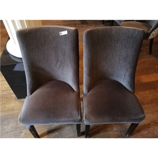 2 x Upholstered High-Backed Decorative Dining Chairs