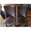 Image 1 : 2 x Upholstered High-Backed Decorative Dining Chairs