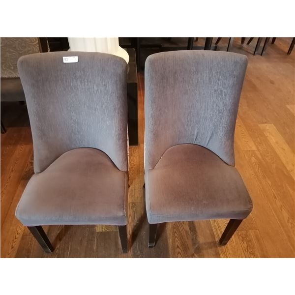 2 x Upholstered High-Backed Decorative Dining Chairs