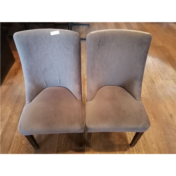 2 x Upholstered High-Backed Decorative Dining Chairs