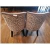 Image 2 : 2 x Upholstered High-Backed Decorative Dining Chairs