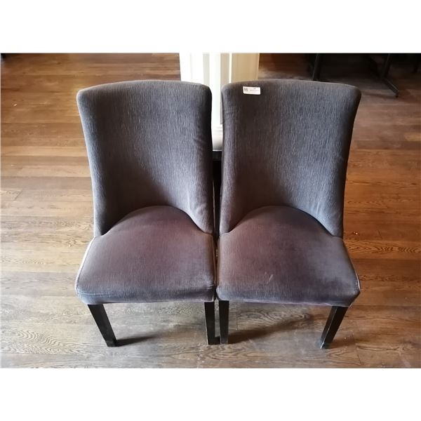 2 x Upholstered High-Backed Decorative Dining Chairs