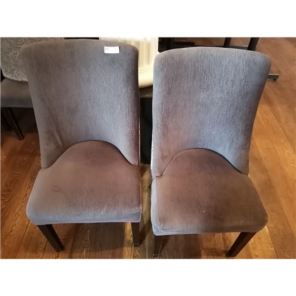 2 x Upholstered High-Backed Decorative Dining Chairs