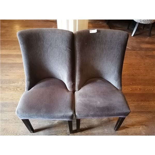 2 x Upholstered High-Backed Decorative Dining Chairs