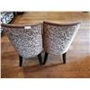 Image 2 : 2 x Upholstered High-Backed Decorative Dining Chairs