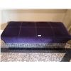 Image 1 : Upholstered Purple Bench w/ Tassels