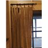 Image 1 : 2 x Fabric-Lined Curtains w/ Curtain Tie-Down Assembly and Curtain Rods