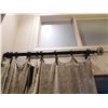 Image 2 : 2 x Fabric-Lined Curtains w/ Curtain Tie-Down Assembly and Curtain Rods