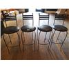 Image 1 : 4 x Vintage Style Metal Bar Stools