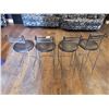 Image 2 : 4 x Vintage Style Metal Bar Stools