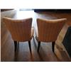 Image 2 : 2 x Vintage High Back Chairs (Unfinished Bottom - See Images)