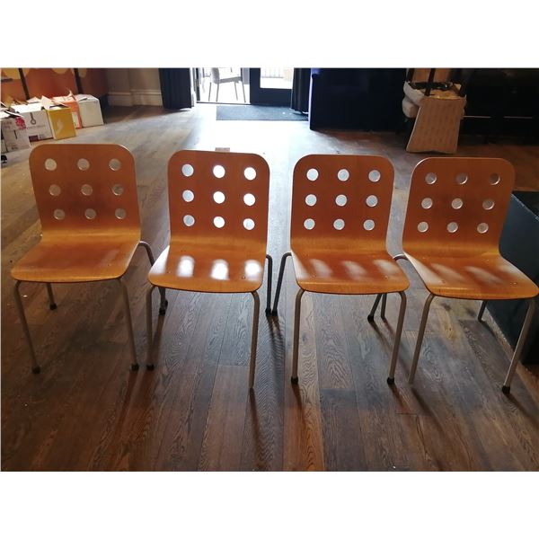 4 x Unique Wooden Chairs