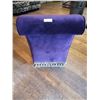 Image 5 : Upholstered Purple Scroll-Back Chair w/ Tassels