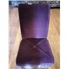 Image 1 : Upholstered Purple Scroll-Back Chair w/ Tassels