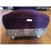 Image 3 : Upholstered Purple Scroll-Back Chair w/ Tassels