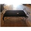 Image 2 : Ornate Metal Bench w/ Seat Cushion