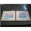 Image 1 : 2 x Framed Watercolor Artworks - Artist Name Illegible (See Pictures)