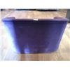 Image 2 : Upholstered Velvet-Like Purple Loveseat