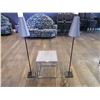 Image 1 : 2 x Floor Lamps and Modern Wooden Side Table