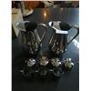 Image 1 : 2 x Steel Water Jugs, 4 x Steel Sugar Pots, and 3 x Steel Cream Jugs