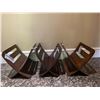Image 2 : 3 x Vintage Wooden Magazine Racks