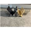 Image 1 : 2 x Magazine Racks and 2 x Metal Trash Bins