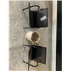 Image 1 : 2 x Metal Magazine Racks w/ Decorative Trash Bin