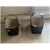Image 1 : 2 x Leather-Style Magazine Racks w/ Metal Frame Trash Bin
